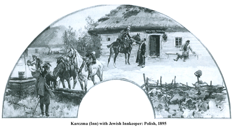 Karczma (Inn) with Jewish Innkeeper, Polish, 1895